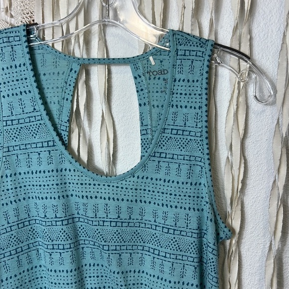 Toad & Co Teal Printed Tank Size Small - Picture 6 of 12